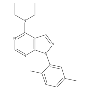 1-(2,5-dimethylphenyl)-N,N-diethyl-1H-pyrazolo[3,4-d]pyrimidin-4-amine结构式