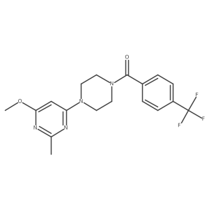 (4-(6-Methoxy-2-methylpyrimidin-4-yl)piperazin-1-yl)(4-(trifluoromethyl)phenyl)methanone结构式