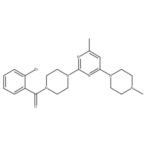 2-[4-(2-Bromobenzoyl)piperazin-1-yl]-4-methyl-6-(4-methylpiperazin-1-yl)pyrimidine结构式