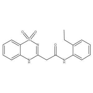 2-(1,1-dioxido-2H-1,2,4-benzothiadiazin-3-yl)-N-(2-ethylphenyl)acetamide结构式