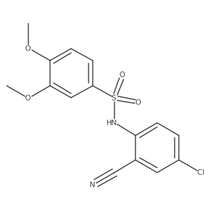 n-(4-Chloro-2-cyano-phenyl)-3,4-dimethoxy-benzenesulfonamide结构式