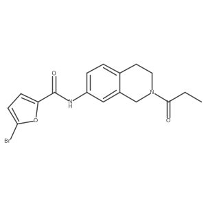 5-bromo-N-(2-propionyl-1,2,3,4-tetrahydroisoquinolin-7-yl)furan-2-carboxamide Structure