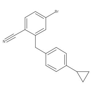 4-Bromo-2-[(4-cyclopropylphenyl)methyl]benzonitrile结构式