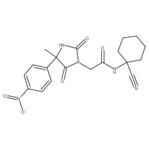 N-(1-cyanocyclohexyl)-2-[4-methyl-4-(4-nitrophenyl)-2,5-dioxoimidazolidin-1-yl]acetamide Structure