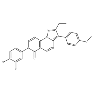 7-(3,4-dichlorophenyl)-2-ethyl-3-(4-methoxyphenyl)pyrazolo[5,1-c]pyrido[4,3-e][1,2,4]triazin-6(7H)-one Structure