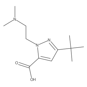 3-tert-butyl-1-(2-(dimethylamino)ethyl)-1H-pyrazole-5-carboxylic acid Structure