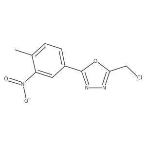 2-(Chloromethyl)-5-(4-methyl-3-nitrophenyl)-1,3,4-oxadiazole Structure