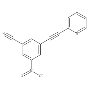 3-(2-(Pyridin-2-yl)ethynyl)-5-nitrobenzonitrile Structure
