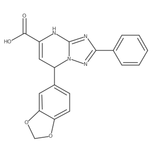7-(1,3-Benzodioxol-5-yl)-2-phenyl-4,7-dihydro[1,2,4]triazolo[1,5-a]pyrimidine-5-carboxylic acid Structure