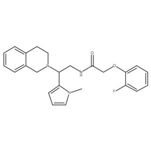 N-(2-(3,4-dihydroisoquinolin-2(1H)-yl)-2-(1-methyl-1H-pyrrol-2-yl)ethyl)-2-(2-fluorophenoxy)acetamide结构式