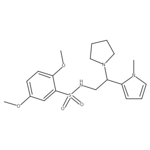 2,5-dimethoxy-N-(2-(1-methyl-1H-pyrrol-2-yl)-2-(pyrrolidin-1-yl)ethyl)benzenesulfonamide结构式