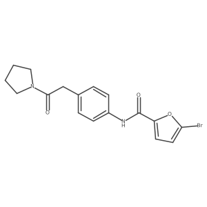5-bromo-N-{4-[2-oxo-2-(pyrrolidin-1-yl)ethyl]phenyl}furan-2-carboxamide Structure