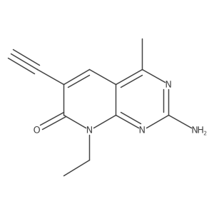 2-amino-8-ethyl-6-ethynyl-4-methylpyrido[2,3-d]pyrimidin-7(8H)-one结构式