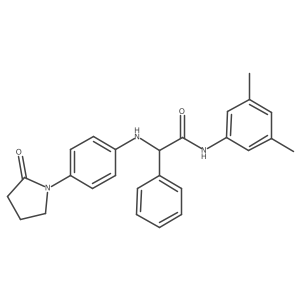 N-(3,5-dimethylphenyl)-2-{[4-(2-oxopyrrolidin-1-yl)phenyl]amino}-2-phenylacetamide结构式
