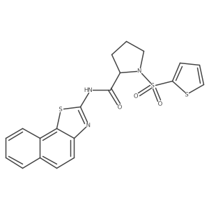 N-(naphtho[2,1-d]thiazol-2-yl)-1-(thiophen-2-ylsulfonyl)pyrrolidine-2-carboxamide Structure