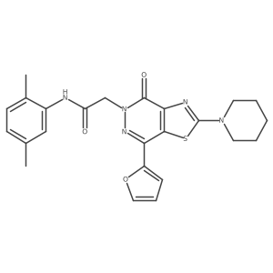 N-(2,5-dimethylphenyl)-2-(7-(furan-2-yl)-4-oxo-2-(piperidin-1-yl)thiazolo[4,5-d]pyridazin-5(4H)-yl)acetamide Structure