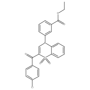 ethyl 3-[2-(4-chlorobenzoyl)-1,1-dioxido-4H-1,4-benzothiazin-4-yl]benzoate Structure