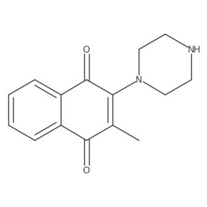 3-Methyl-2-piperazinyl-1,4-naphthoquinone Structure