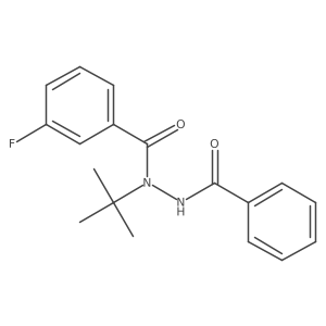 N'-Benzoyl-3-fluoro-N-(2-methyl-2-propanyl)benzohydrazide结构式
