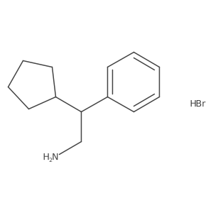 (2-Cyclopentyl-2-phenylethyl)amine hydrobromide结构式