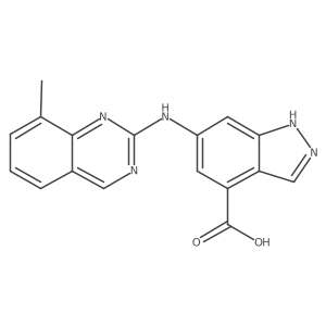 6-(8-Methylquinazolin-2-ylamino)-1h-indazole-4-carboxylic acid结构式