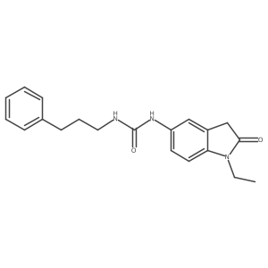 1-(1-Ethyl-2-oxoindolin-5-yl)-3-(3-phenylpropyl)urea Structure