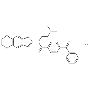 4-benzoyl-N-(6,7-dihydro-[1,4]dioxino[2',3':4,5]benzo[1,2-d]thiazol-2-yl)-N-(2-(dimethylamino)ethyl)benzamide hydrochloride Structure