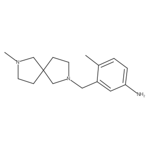 4-Methyl-3-[(7-methyl-2,7-diazaspiro[4.4]non-2-yl)methyl]benzenamine结构式