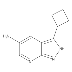 1H-Pyrazolo[3,4-b]pyridin-5-amine, 3-cyclobutyl-结构式