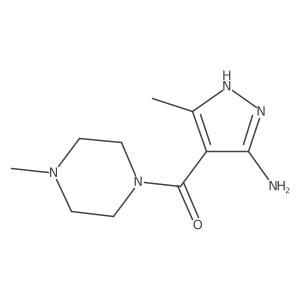 (3-Amino-5-methyl-1H-pyrazol-4-yl)(4-methyl-1-piperazinyl)methanone Structure