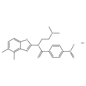 N-(2-(dimethylamino)ethyl)-N-(4,5-dimethylbenzo[d]thiazol-2-yl)-4-nitrobenzamide hydrochloride结构式