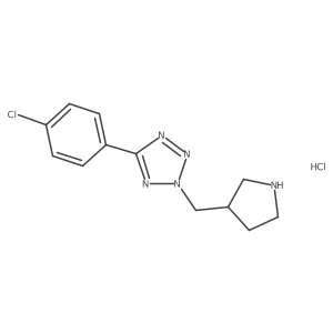 5-(4-Chloro-phenyl)-2-pyrrolidin-3-ylmethyl-2H-tetrazole hydrochloride Structure