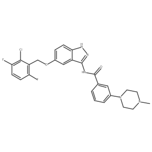 N-[5-[(2-chloro-3,6-difluorophenyl)methoxy]-1H-indazol-3-yl]-3-(4-methylpiperazin-1-yl)benzamide Structure