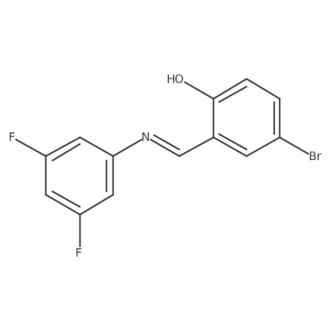 4-bromo-2-{(E)-[(3,5-difluorophenyl)imino]methyl}phenol结构式