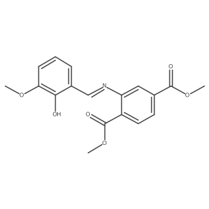 dimethyl 2-{[(1E)-(2-hydroxy-3-methoxyphenyl)methylene]amino}terephthalate Structure