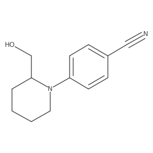 4-(2-(Hydroxymethyl)piperidin-1-yl)benzonitrile Structure