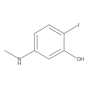 2-Iodo-5-(methylamino)phenol结构式