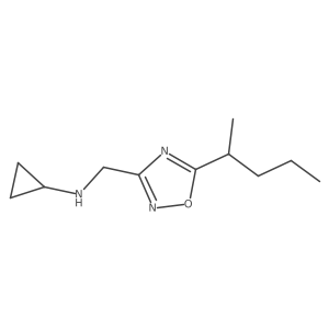 N-Cyclopropyl-5-(1-methylbutyl)-1,2,4-oxadiazole-3-methanamine Structure