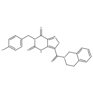3-[3,4-dihydro-2(1H)-isoquinolinylcarbonyl]-6-(4-fluorobenzyl)isothiazolo[4,3-d]pyrimidine-5,7(4H,6H)-dione结构式