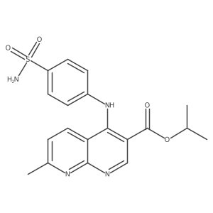 Isopropyl 7-methyl-4-((4-sulfamoylphenyl)amino)-1,8-naphthyridine-3-carboxylate Structure