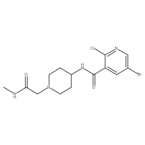 5-bromo-2-chloro-N-{1-[(methylcarbamoyl)methyl]piperidin-4-yl}pyridine-3-carboxamide Structure