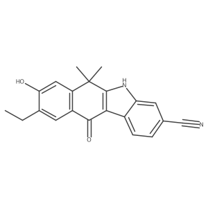 9-Ethyl-6,11-dihydro-8-hydroxy-6,6-dimethyl-11-oxo-5H-benzo[b]carbazole-3-carbonitrile结构式