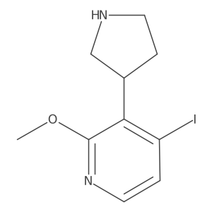 Pyridine, 4-iodo-2-methoxy-3-(3-pyrrolidinyl)-结构式