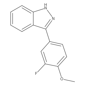 3-(3-fluoro-4-methoxyphenyl)-1H-indazole结构式