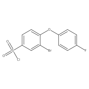 3-Bromo-4-(4-fluorophenoxy)benzene-1-sulfonyl chloride Structure