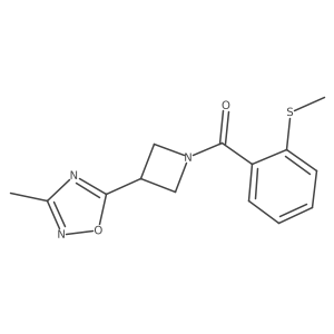 (3-(3-Methyl-1,2,4-oxadiazol-5-yl)azetidin-1-yl)(2-(methylthio)phenyl)methanone Structure