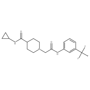N-cyclopropyl-1-({[3-(trifluoromethyl)phenyl]carbamoyl}methyl)piperidine-4-carboxamide结构式