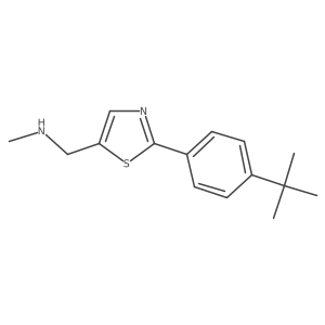 1-(2-(4-(tert-butyl)phenyl)thiazol-5-yl)-N-methylmethanamine结构式