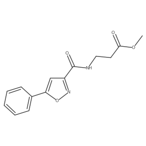 Methyl 3-(5-phenylisoxazole-3-carboxamido)propanoate Structure