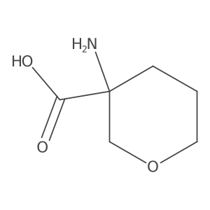 (3R)-3-Aminooxane-3-carboxylic acid结构式